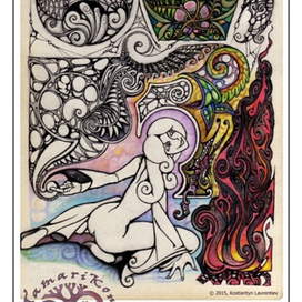 Девушка колдует  возле пламени