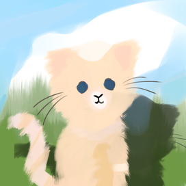 Котёнок в траве