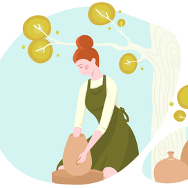 Иллюстрация к сайту школы керамики