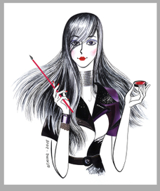 Девушка с кисточкой