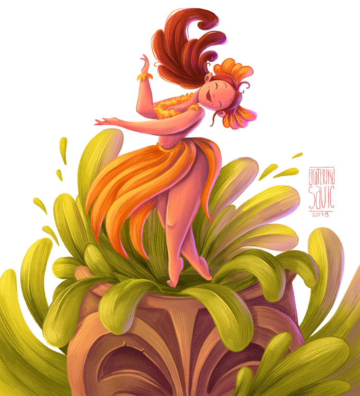 Гавайская танцовщица