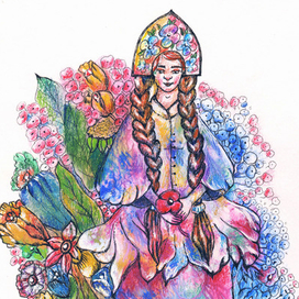 Девушка в саду