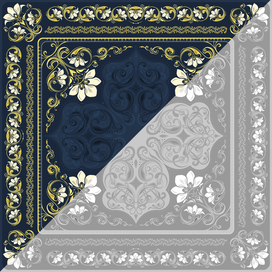 Векторный орнамент для платка/посуды/упаковки