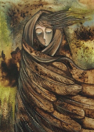 спящий воробушек