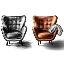 Скетчи кресел