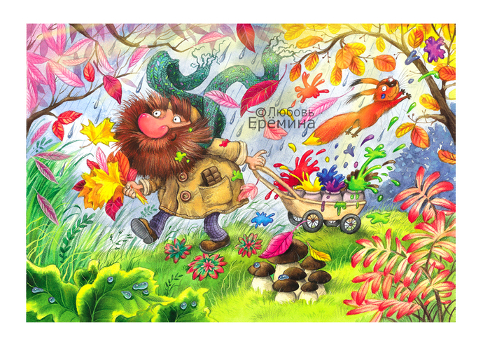 Иллюстрация к стихотворению Н.Рунде "Художник"