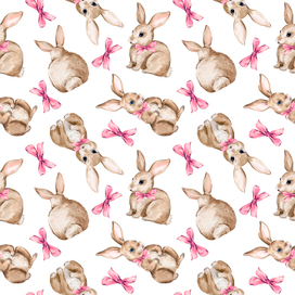 Нежный паттерн с зайчиками