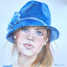 Радуга шляпок. Голубой