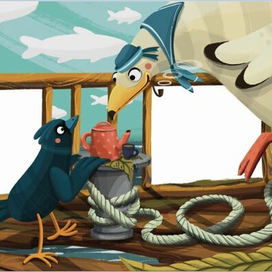 Разворот для детской книжки со стихами. Издательство Альпина