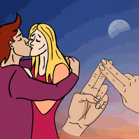 жестовый язык - поцелуй