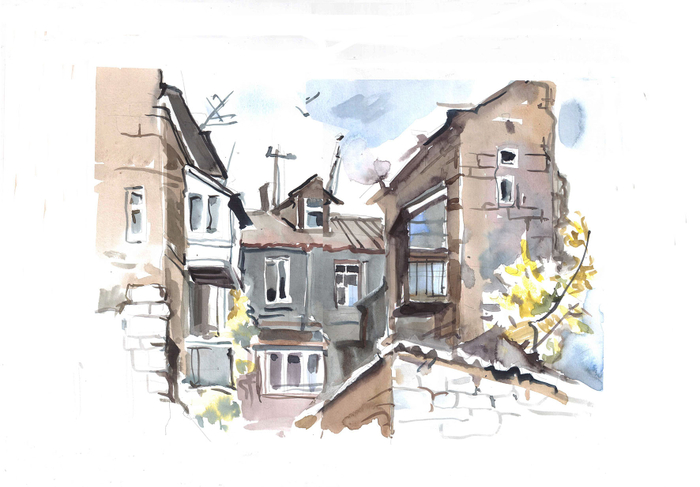 этюд. Одесский дворик