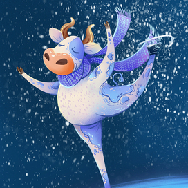 Бычок на коньках