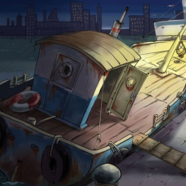 Старая калоша (фон для мультфильма)