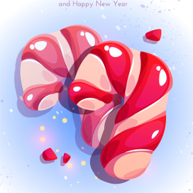 Открытка с леденцами