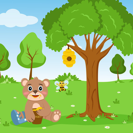 Медвежонок и пчелка