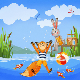 Июль | Иллюстрация для календаря