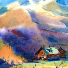 Рассвет в горах Грузии