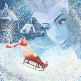 Иллюстрация к сказке Андерсена "Снежная королева"