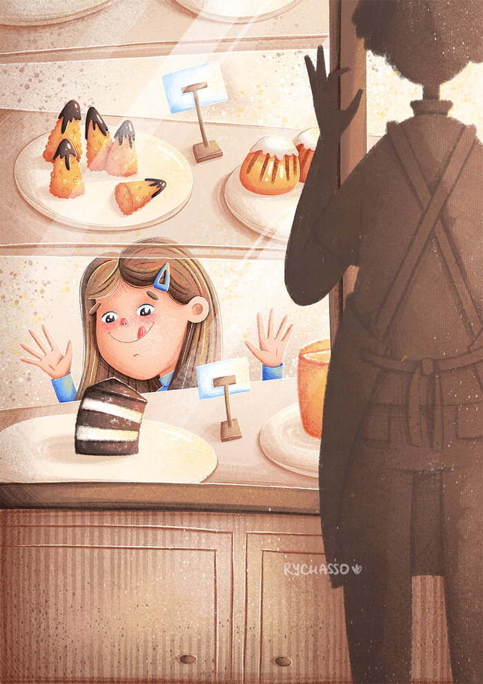 В кафе-кондитерской