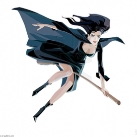 ведьма на метле