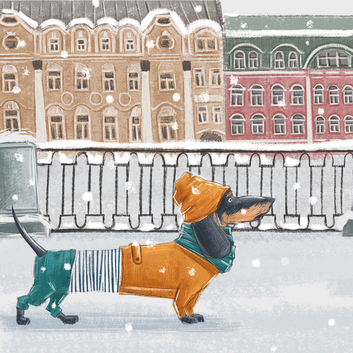 Про наступающий Новый год собаки