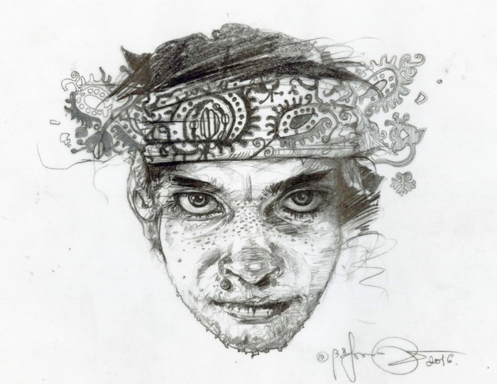 . sketch.. "The saga of The Witcher" Polish writer Andrzej Sapkowski's fantasy. 2016.