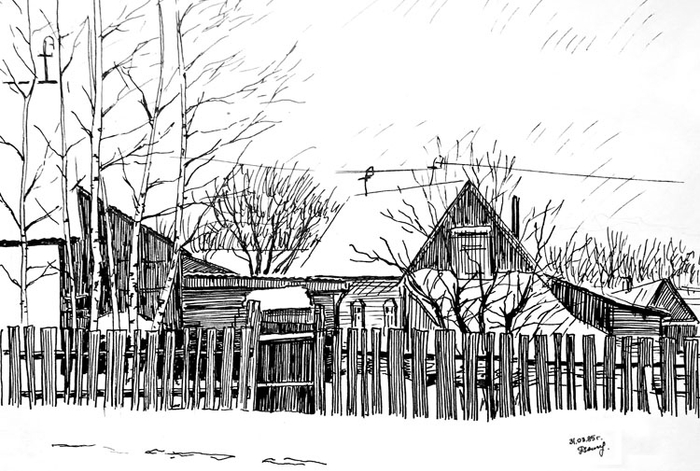 Зима из окна