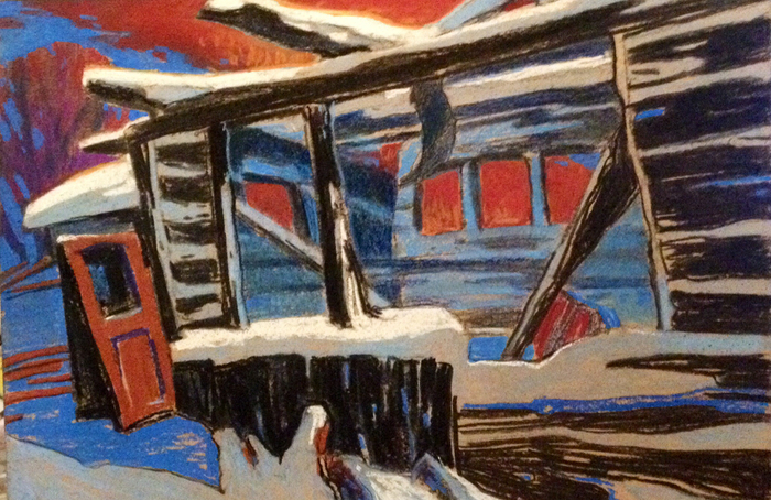 Сгоревший дом