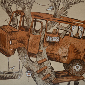 Из серии "Небывалое".Лист 2 "И ни туда и ни сюда".