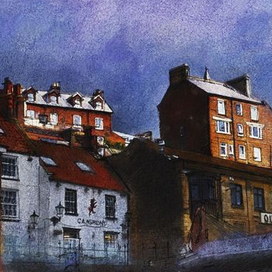 Pier Road. Whitby. Postcard. Yorkshire series. Открытка Витби. Пир роуд. Йоркширская серия