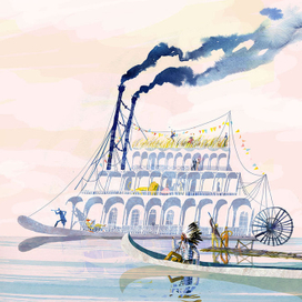 Северная Америка. Иллюстрация для литературного календаря