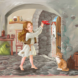 Иллюстрация к сказке “Волшебная кисточка”