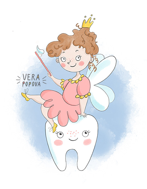 Зубная фея и малыш зубик