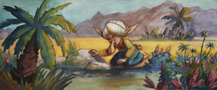 Маленький Мук наелся ягод