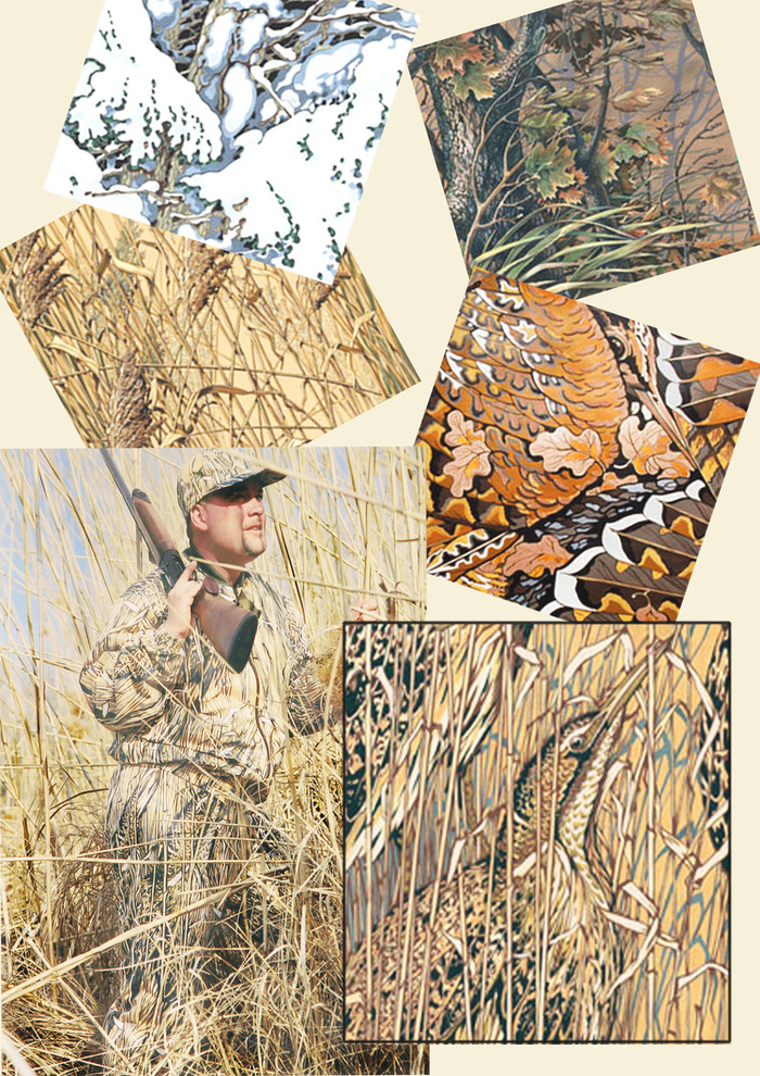 Пять маскировочных рисунков...