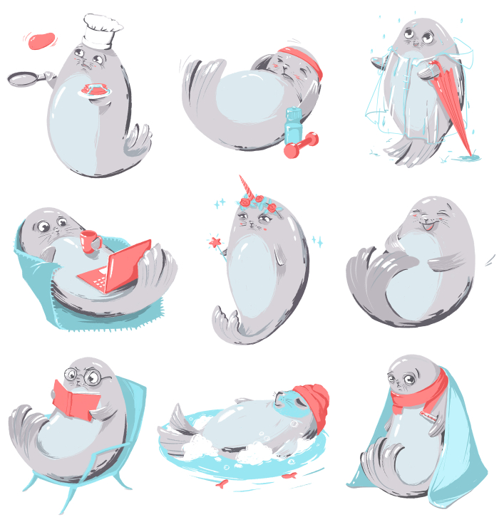 Justin the Seal Stickers