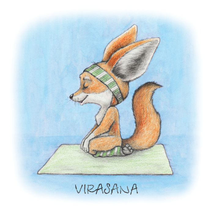 Степная лисичка. Вирасана - поза героя.