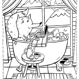 Удаленка (раскраска)