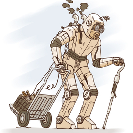 Старый робот