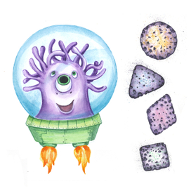 Иллюстрации для детской игры "Звёздный маршрут"