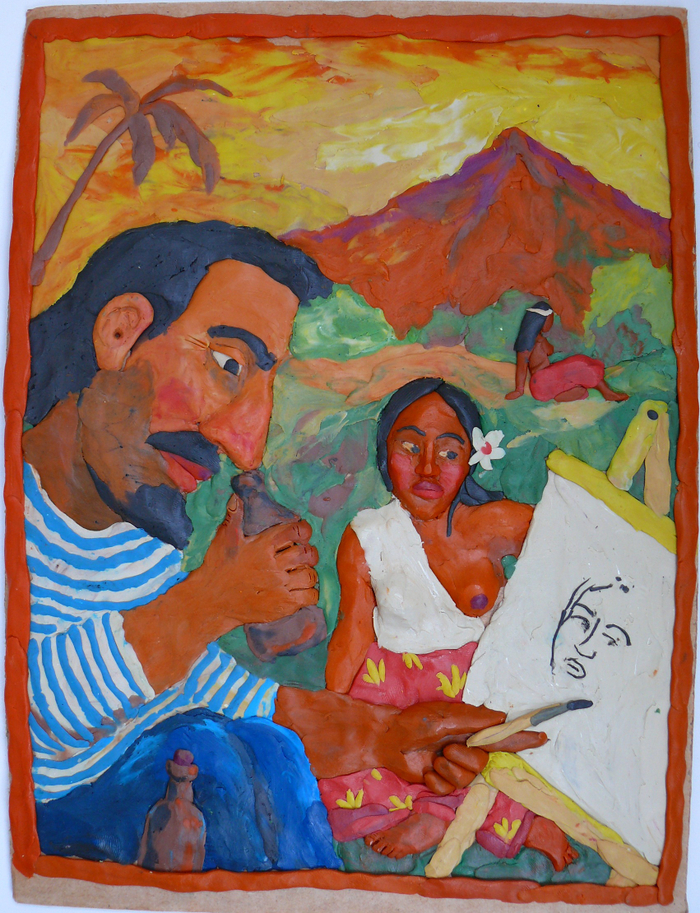 художник Гоген за работой