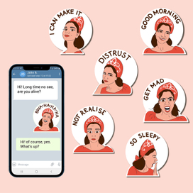 Персональные портретные стикеры