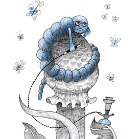 Гусеница. Алиса в стране чудес.