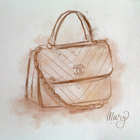 Аксессуары в технике «цифровая акварель»