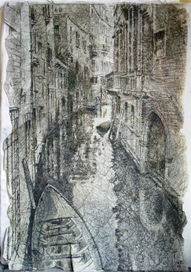 Венеция.Сумерки 70х43