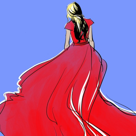 Девушка в красном