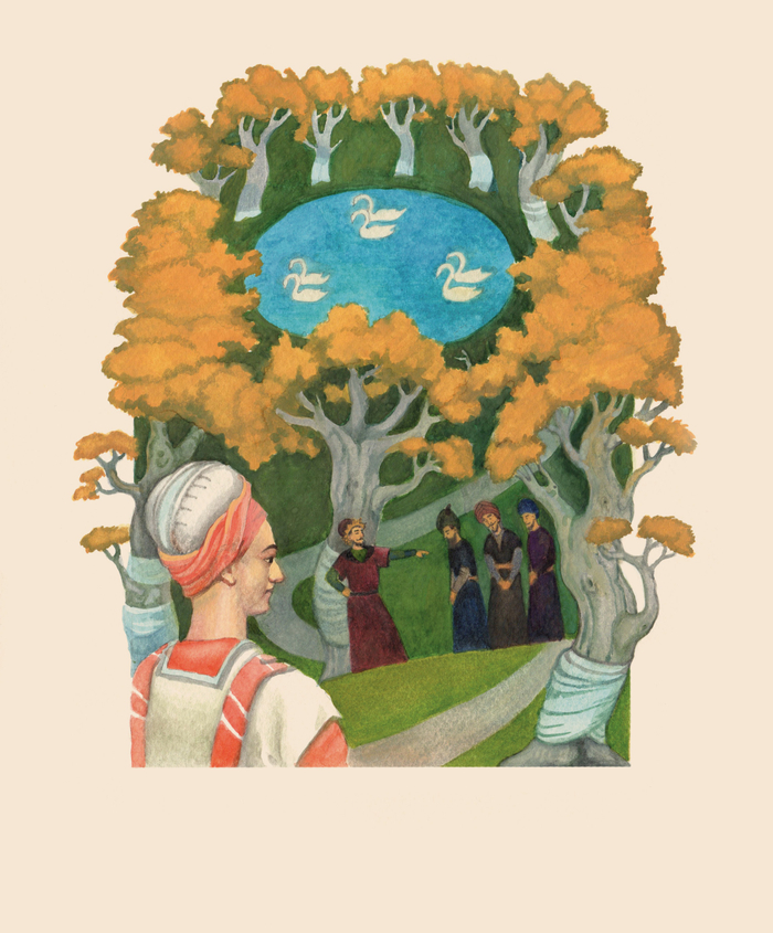 Иллюстрация к персидской сказке о птице Симург