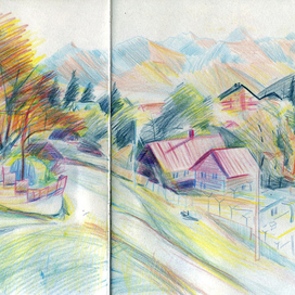 скетчбук - Красная поляна