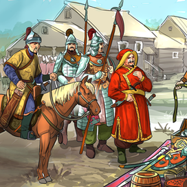 Русские князья везут в Золотую Орду дары