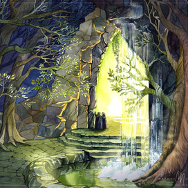 "В гостях у Древня" из серии - "Деревья Средиземья".